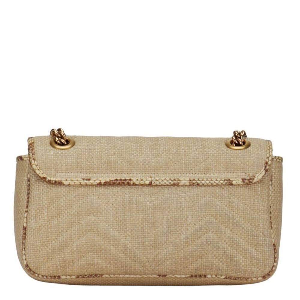 Gucci Chain Bag Shoulder Marmont Python Raffia Gg… - image 3